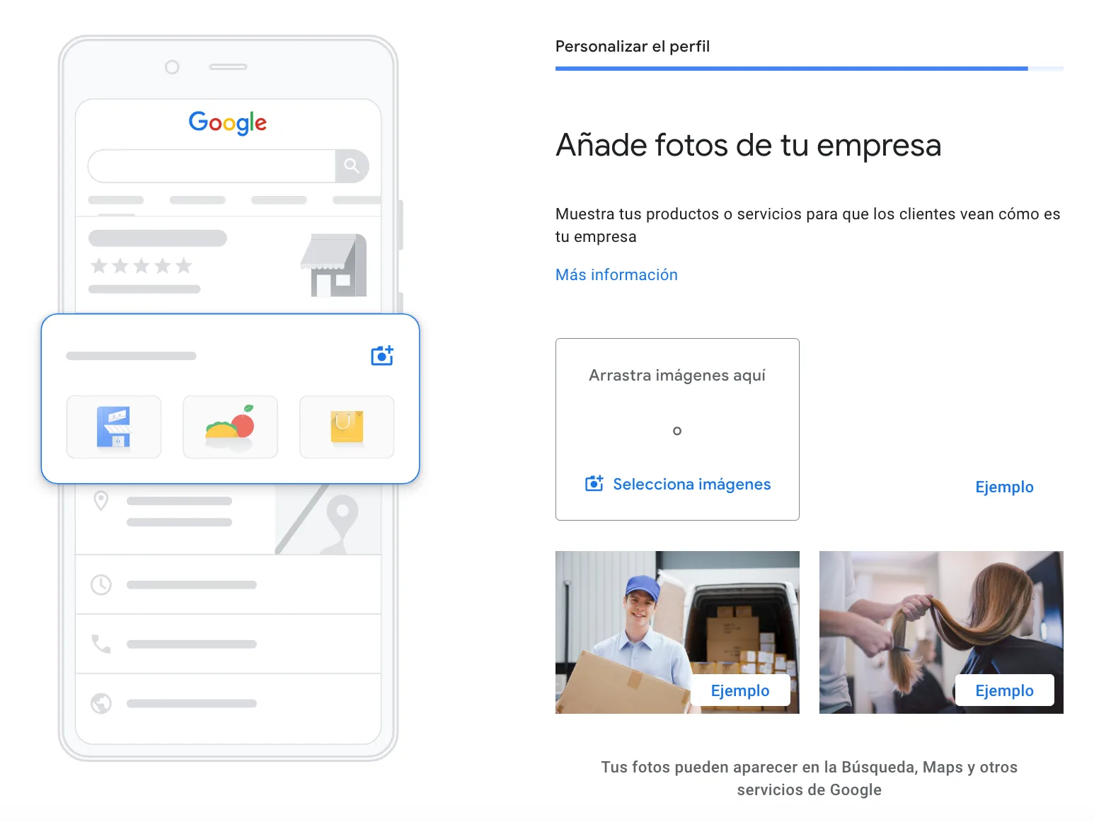 Añadir fotos de tu empresa en Google business profile