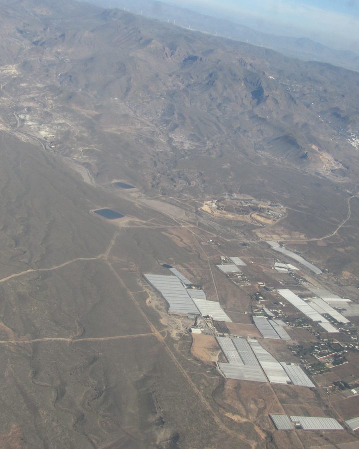 Vista aérea del pueblo de Níjar