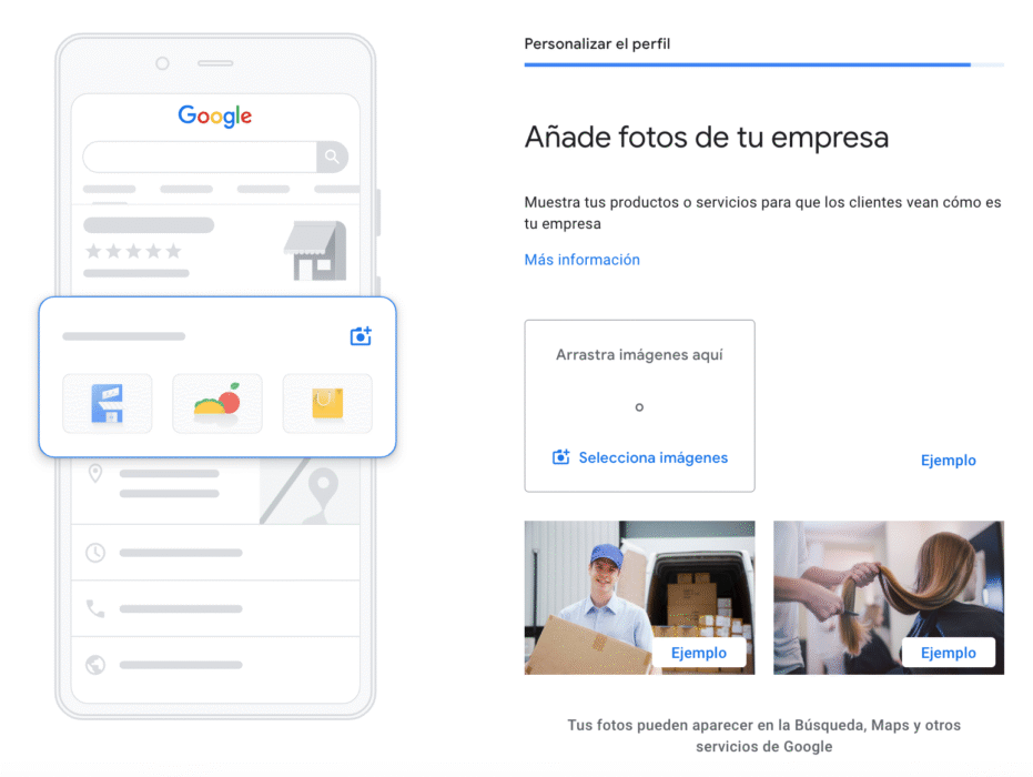 Añadir fotos de tu empresa en Google business profile