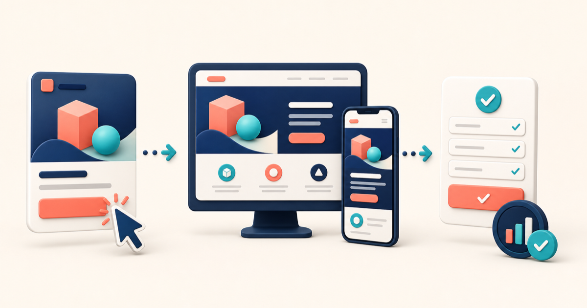Recorrido desde un anuncio hasta una landing page móvil con formulario y medición verificada
